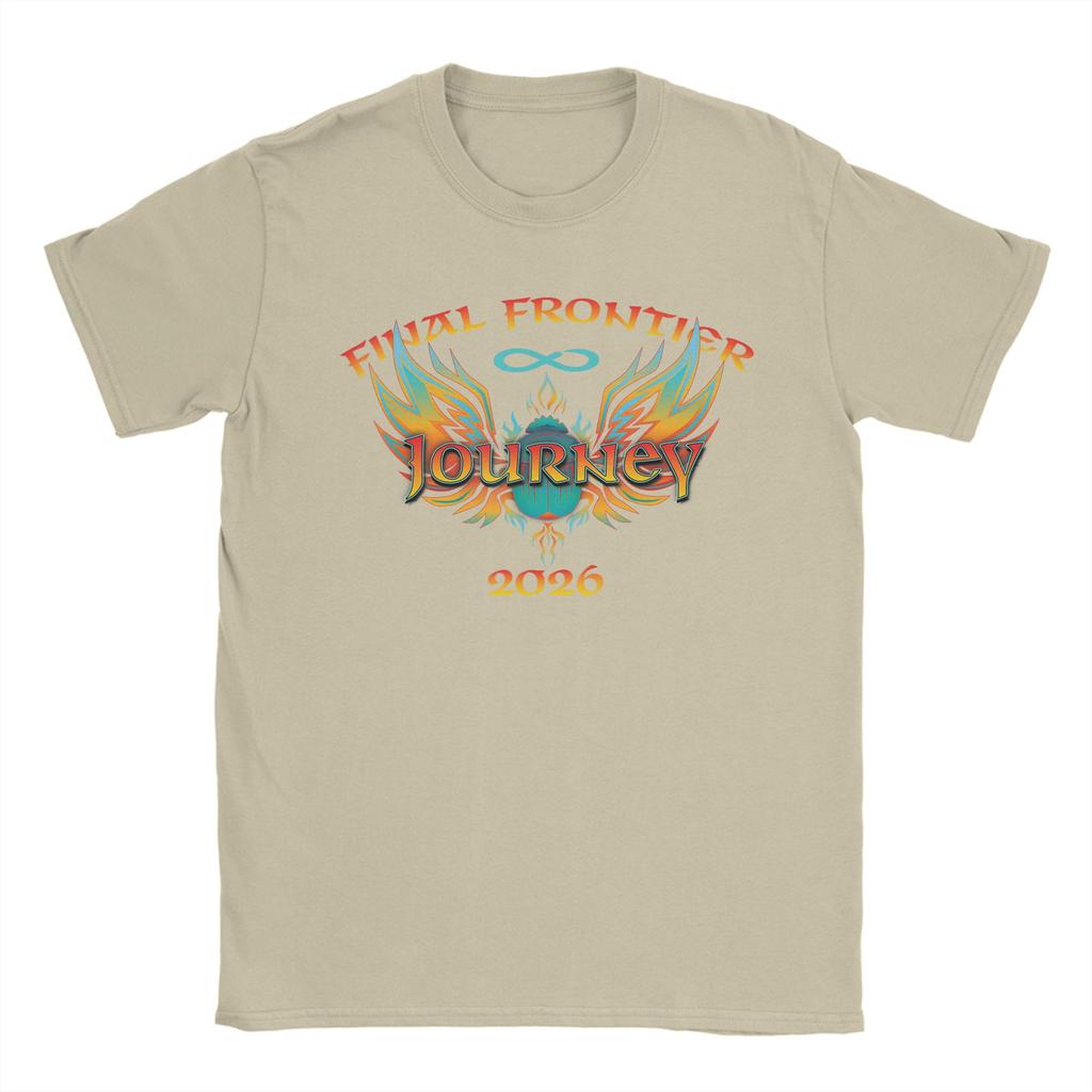 Journey Final Frontier Tour 2026 TShirts for Men Novelty Cotton Tees Round Collar Short Sleeve T Shirts New Arrival Clothing