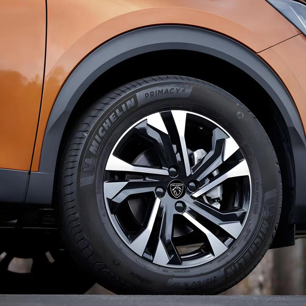 56/60mm Original 4Pcs Car Wheel Center Hub Cap Badge Cover For Peugeot 406 405 205 3008 206 5008 308 208 408 508 407 107 307 RCZ