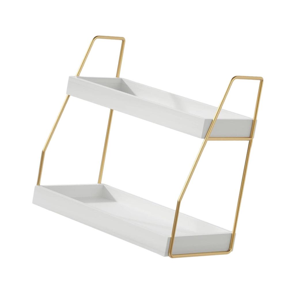 Bathroom Counter Organizer 2 Tier Decor Multipurpose Makeup Skincare Shelf Perfume for