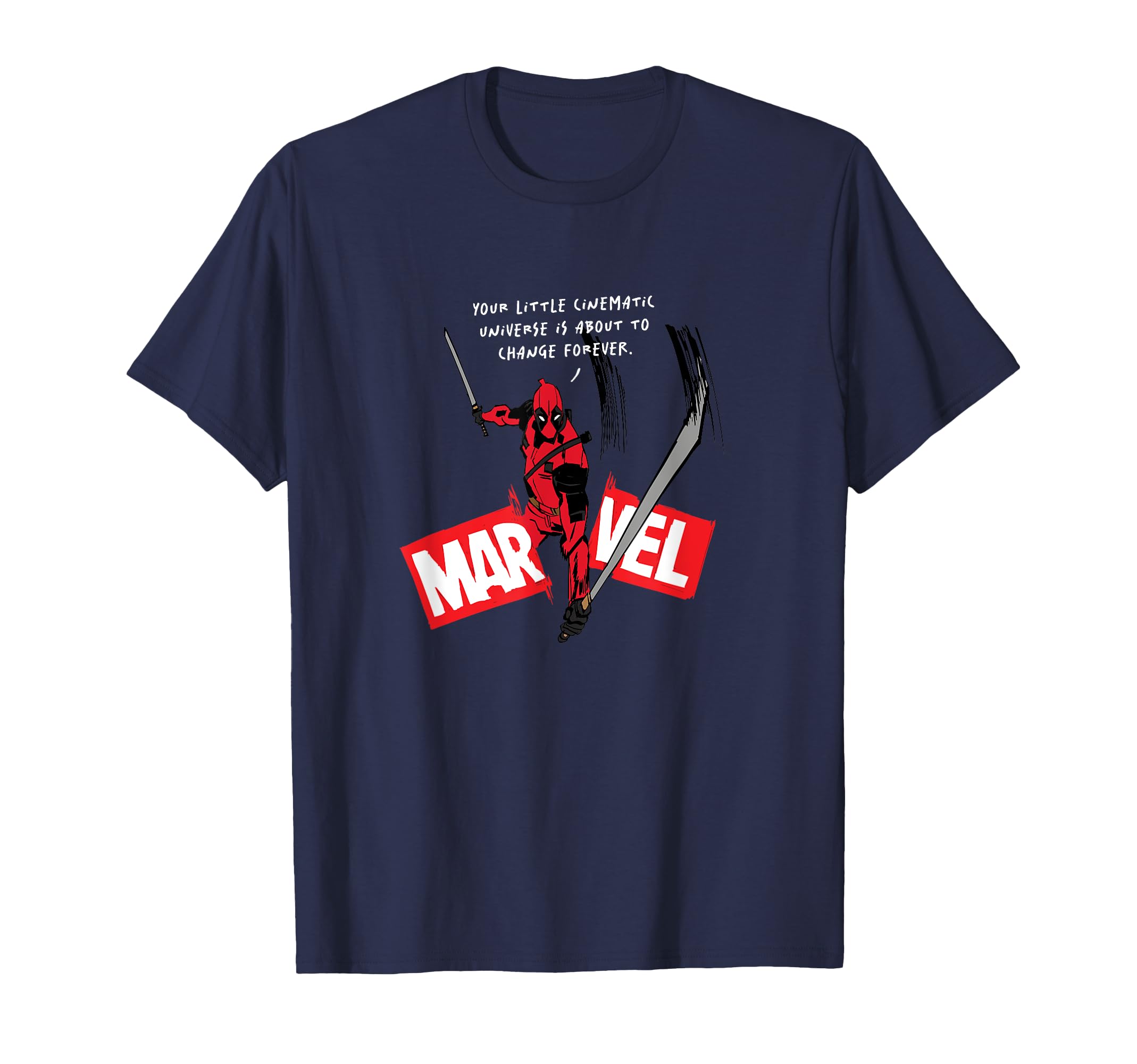 Футболка Marvel Studios Дэдпул и Росомаха Логотип Marvel MCU Кусочек