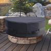 Fire Pit Cover With Handle Adjustable Dustproof Windproof Waterproof Round Fire Pit Fireplace Cover For Yard Patio Balcony Lawn