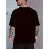 European Sizes Men's Big & Tall Boxing Print T-Shirts - Loose Fit Short Sleeve Casual Shirts with Boxer, Breathable