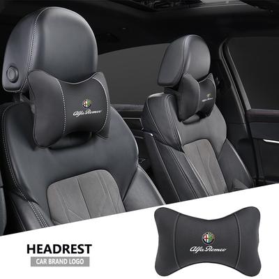 Car Seat Headrest Auto Logo Neck Pillow For Giulia Stelvio Giulietta 156 159 147 Mito Tonale Brera Disco 156 15 Decal