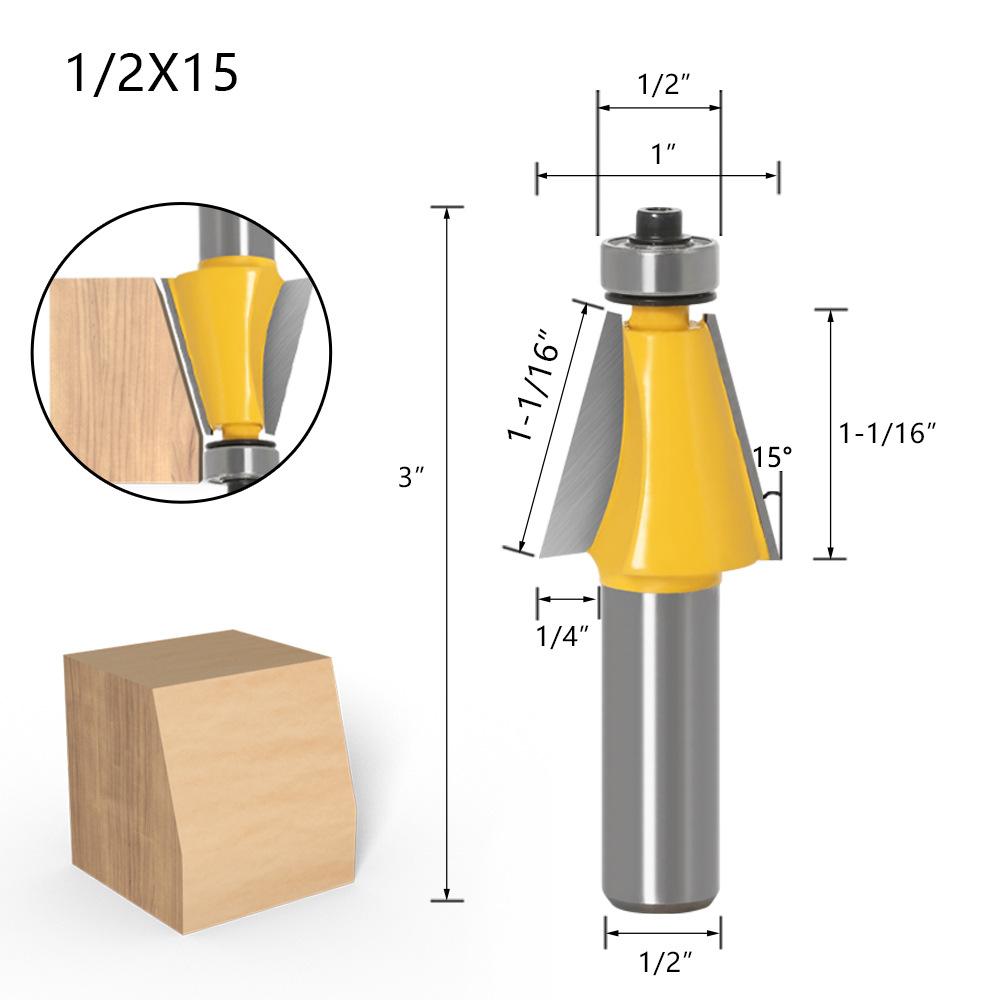 

High-Grade 3-Piece Set Of Bevel Knife Bevel Knife Bevel Knife Woodworking Milling Cutter 15 Degrees 22.5 Degrees 30 Degrees Bevel Knife 15-degree diagonal knives 1/2 handle
