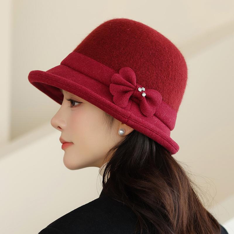 Mode Glockenhut Damen Vintage Mode Fischerhut Herbst Winter Ganzjahresmodeaccessoire, Wintermütze für Damen, Damen Wintermützen