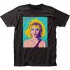 Retro Rock Music Tee; Blond Style Pop Art; Men’s Black Graphic Unisex T-Shirt