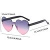 1/7 Pcs Rimless Heart Shaped Kids Sunglasses New Gradient Multi-color Children Sun Glasses Ins Stylish Design Cute Decor Shades
