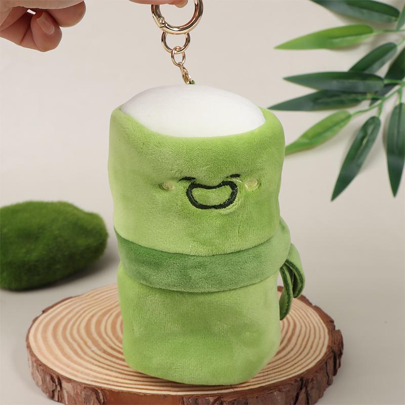 11Cm 2 In 1 Cute Bamboo Tube Panda Plush Kawaii Tearful Panda Stuffed Animal Plushie Super Soft Plush Panda Keychain