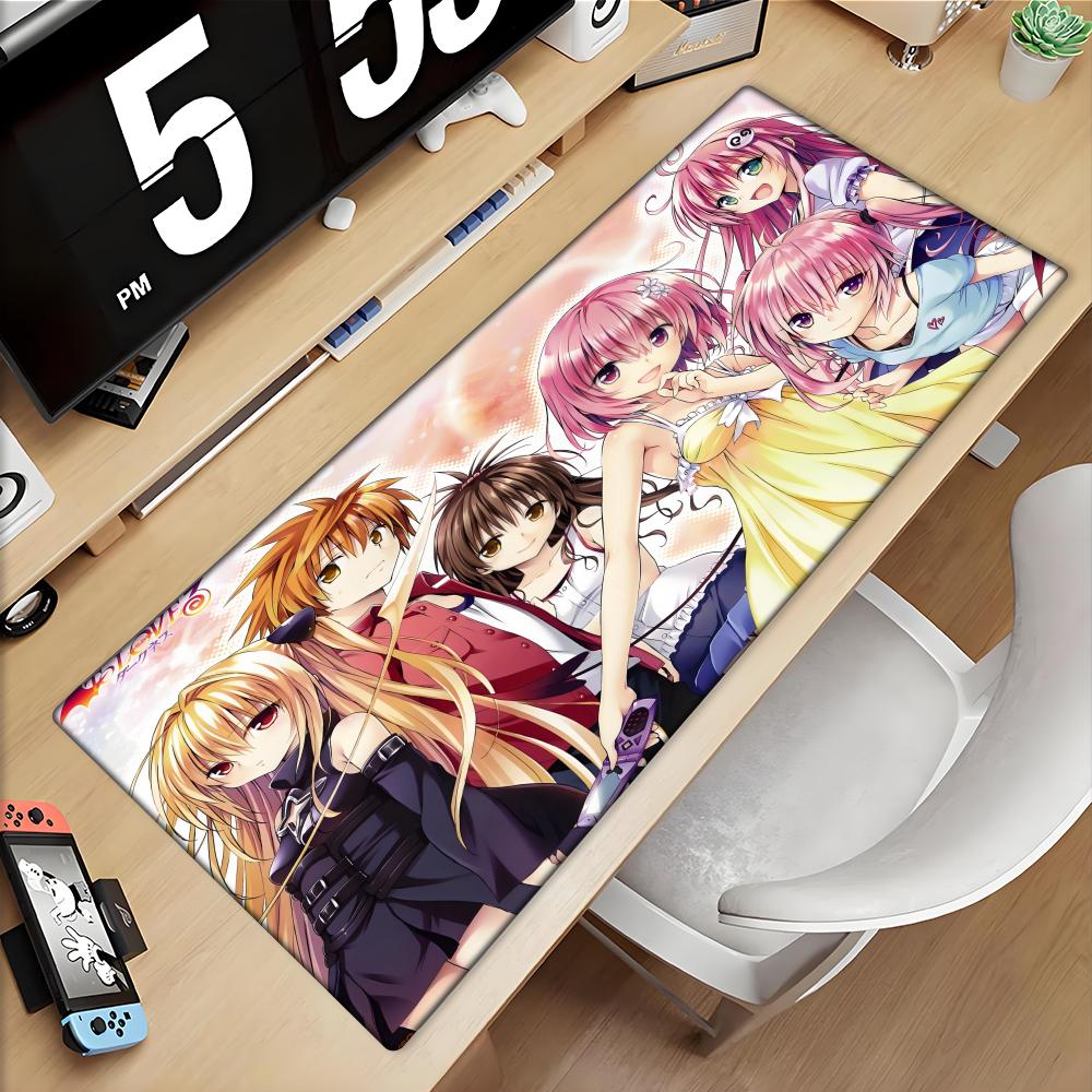 Rubber Mouse Pad To LoveRu Hd Printing Keyboard Desk Mats Kawai Cute Girl NonSlip Desk Mat Xxl90x40cm Student Writing Pad
