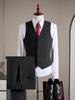 Men's High-End Double-Breasted Wedding Suit - Slim Fit, Professional Formal Wear, Versatile Fashion