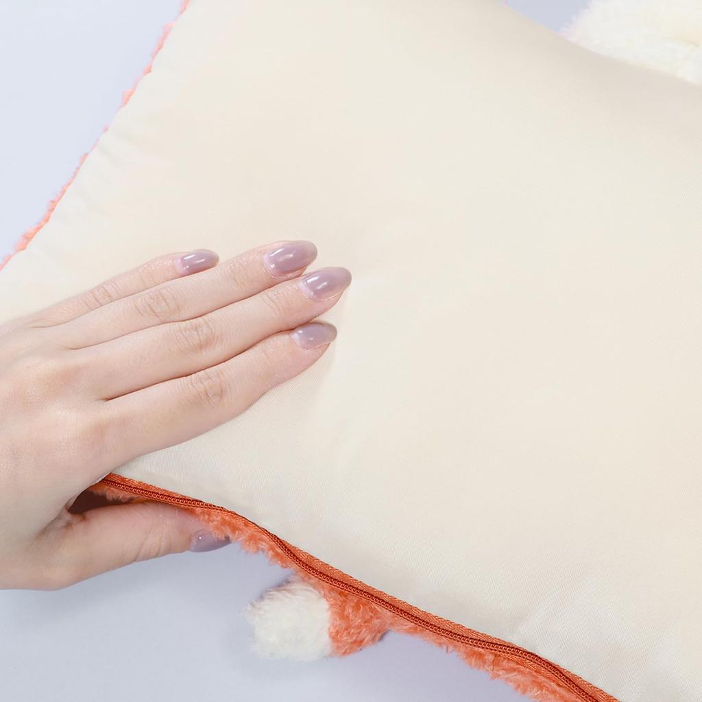 Fuji Boeki Plush Toy That Can Also Be Used As a Portable Nap 30cm Wide X 28cm Deep X 11cm Includes Pocket for Heating and Ice Fox Colta 41707 Pillow,