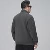 Ao Li Men's Large Velvet Stand Collar Sweater - Winter Thickened Simple Cardigan, Solid Color, All-Match Loose Jacket