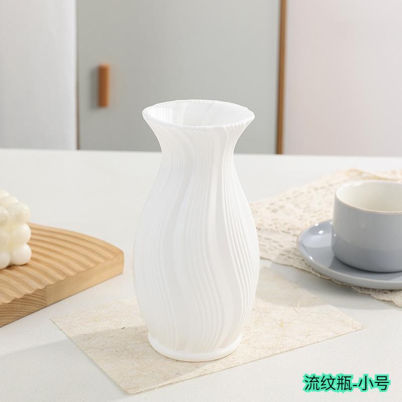 Nordic Plastic Small Vase for Table Flower Vase Tall Large Plastic Vases for Wedding Centerpieces Home Living Room Wedding Decor