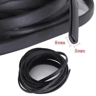 6M Black Moulding Car Door Trim Strip Protector Scratch Edge Rubber Guard Cover