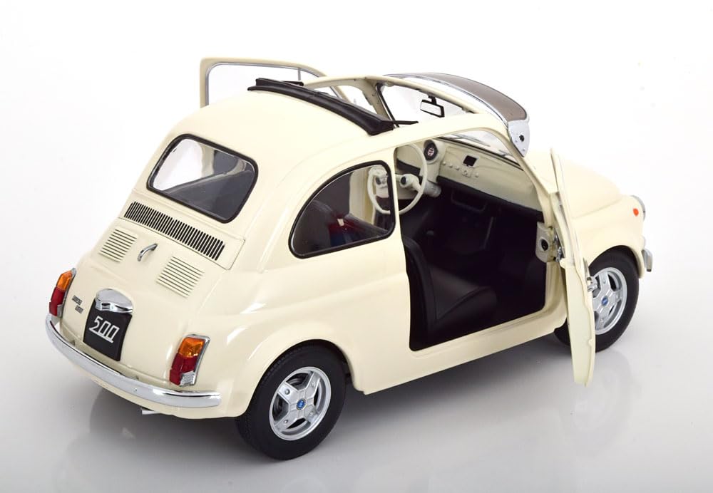 KK Scale Fiat 500 F Custom 1968 Cream Finished Product 1/12