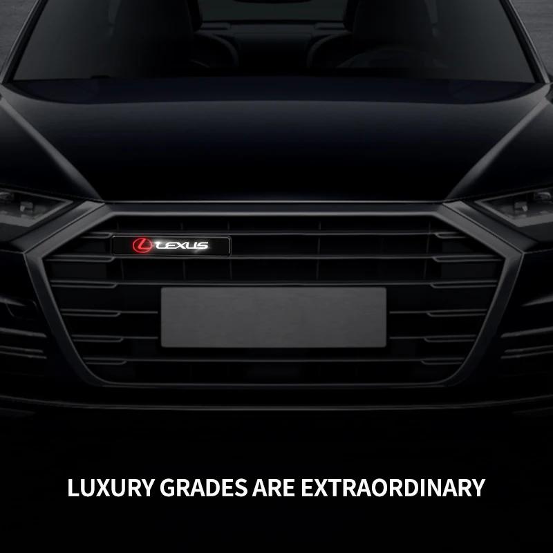 1Pcs Car Front Hood Grille Emblem Badge Decorative LED Light For Lexus F SPORT GS GX IS LS LX CT LC RC LBX NX RX 350h 450h ES