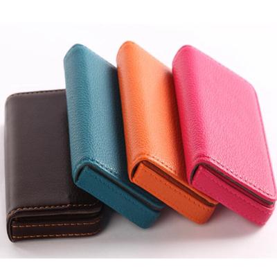 Visitenkartenhalter Pu-Leder Hochwertige Kartentasche High-End-Magnetknopf-Design