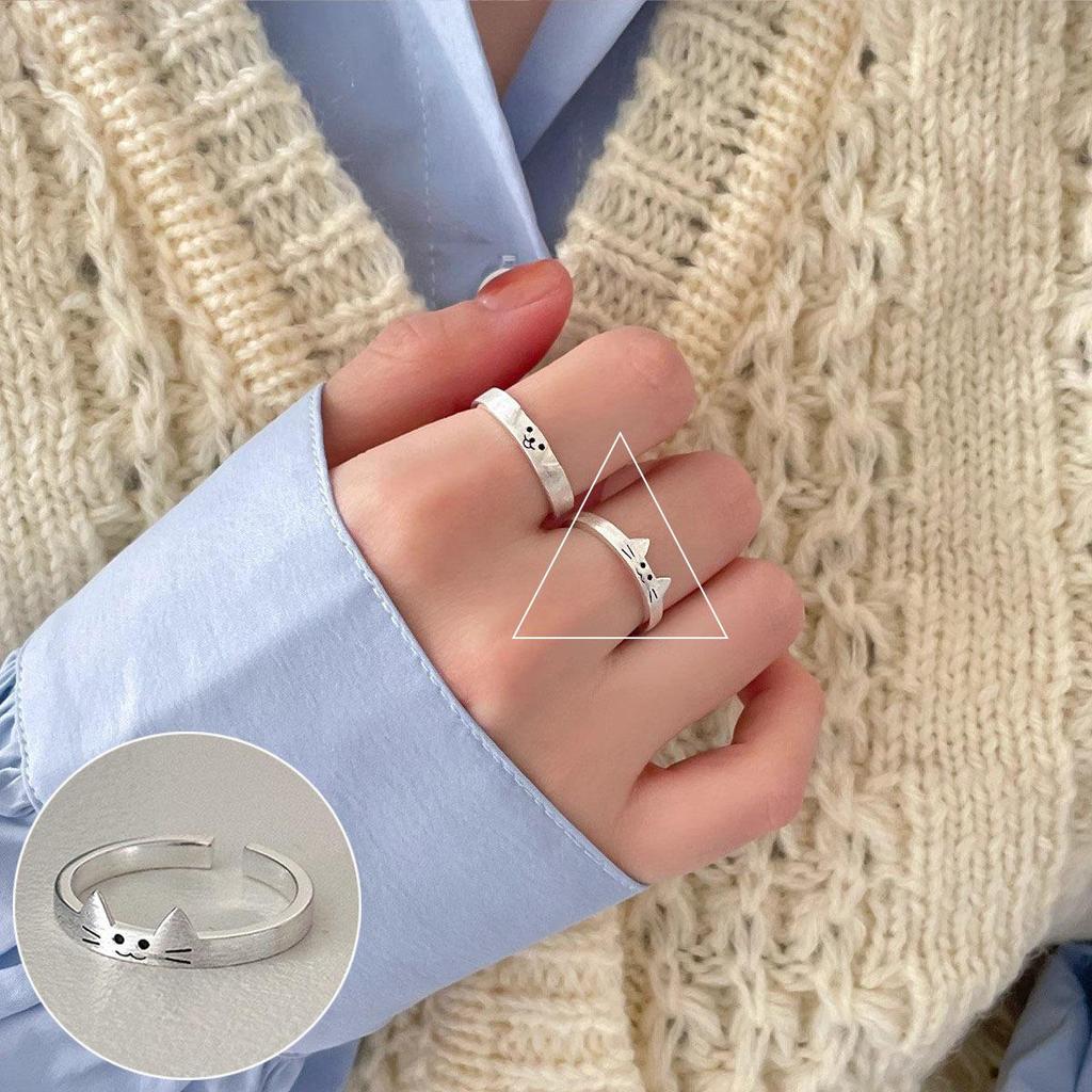 Elegant S925 Silver-Plated Light Blue Open Ring for Women - Versatile, Fashionable, and Luxurious Index Finger Design.