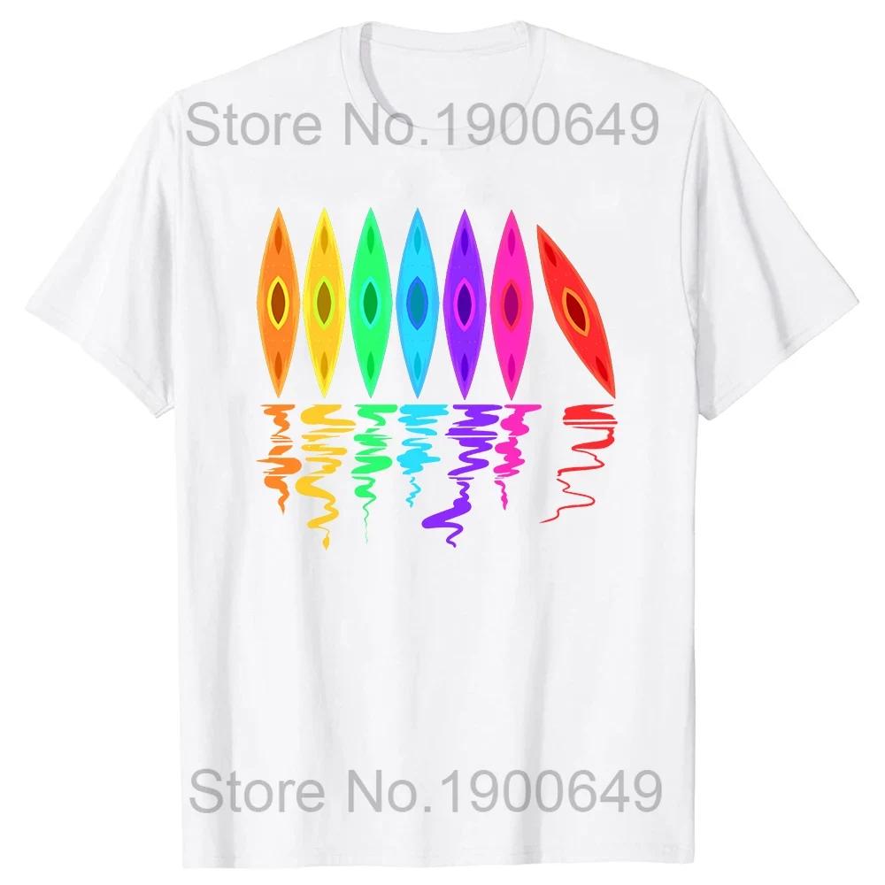 Kayaking Lover Retro Vintage Color T Shirt  Men New Tops Tees Cotton Male My Heartbeat Is A Kayak T Shirt Simple Style