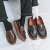 New Men Business Loafers American One-foot Casual Comfortable and Fashionable Brand Leather Shoes Size 38-44 Men Shoes
