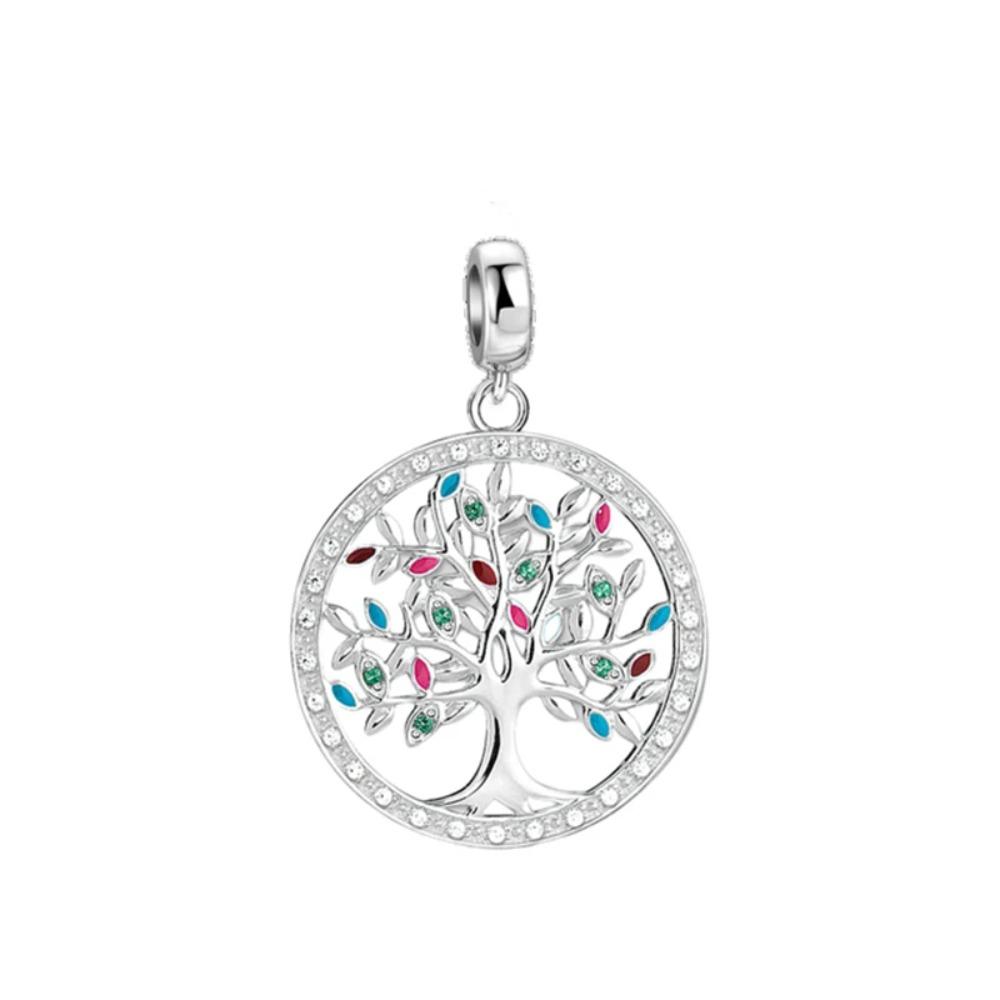 925 Silver Charm Family Tree Sunflower House Pendant DIY Bracelet Jewelry Gift for Women Fashion Trendy