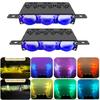 3-linse LED Støtfanger Grilllys Hvit/Gul+RGB DRL, Blå Linse Spotlys Kjøre Tåkelys for SUV ATV Motorsykkel 12V/24V