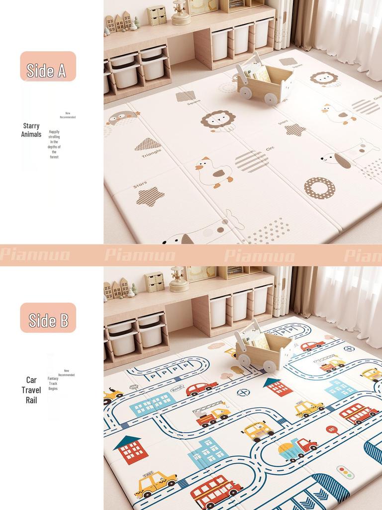 Thickened Foldable Baby Crawling Mat: Soft Foam Floor and Play Mat for Infants
