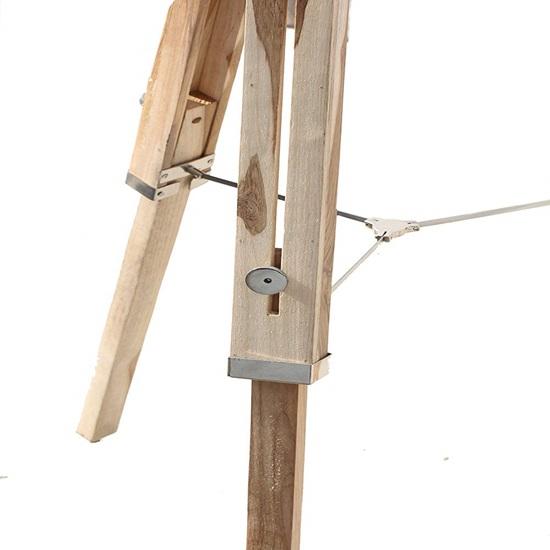 Wood Tripod Floor Lamp Nautical Floor Home Décor Lamp with Shade, Bulb