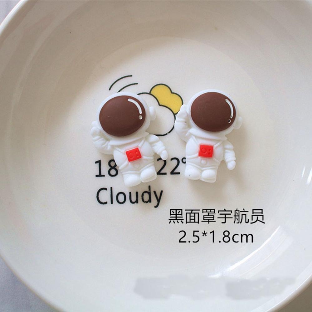 10Pcs New Cute Resin Mini Cartoon Rocket Astro Planet Series Flat Back Manicure Parts Embellishments For Hair Bows Accessories