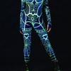 Unisex Cyber Punk Spider Web 3D Digital Printing Halloween Cosplay Costume Women Men Carnival Jumpsuit Party Role Play Outfit