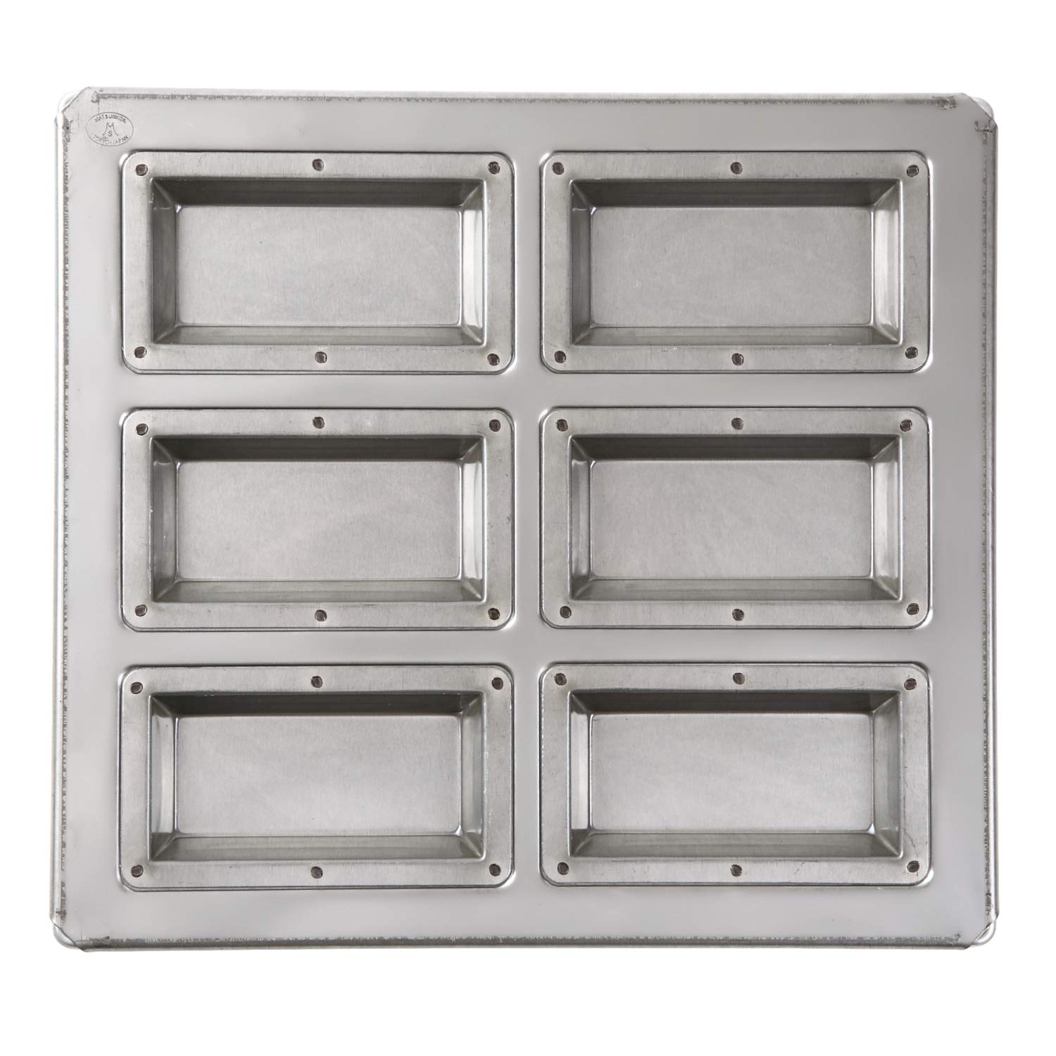 Made in Japan, silicone-coated baking sheet (6-cavity financier mold)