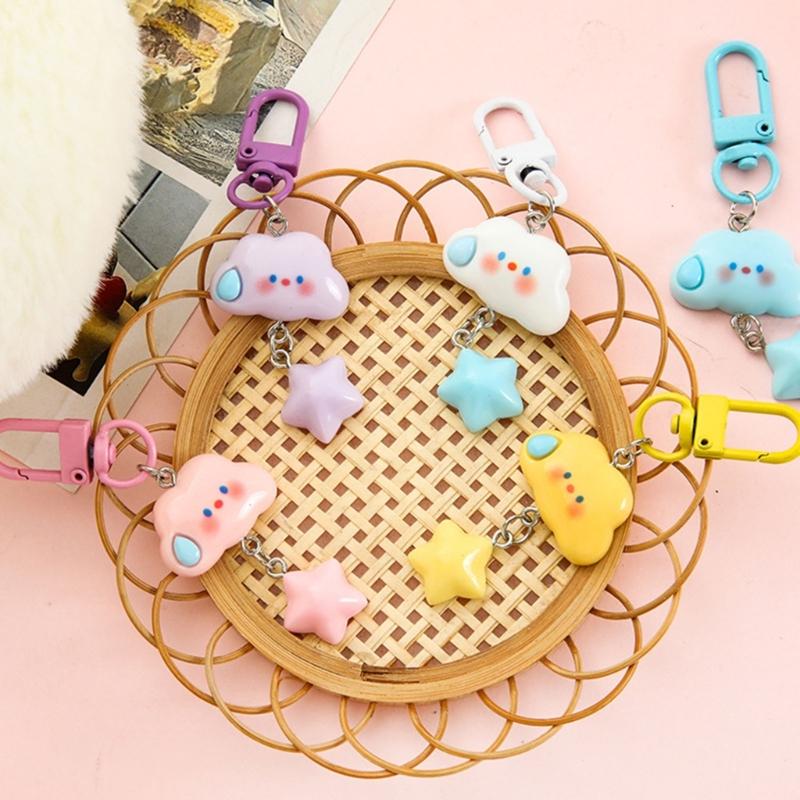 Playful Cloud Keychain for a Whimsical Twist Soft and Durable Key Rings Ornament Hilarious Cloud Key Chain Accessories