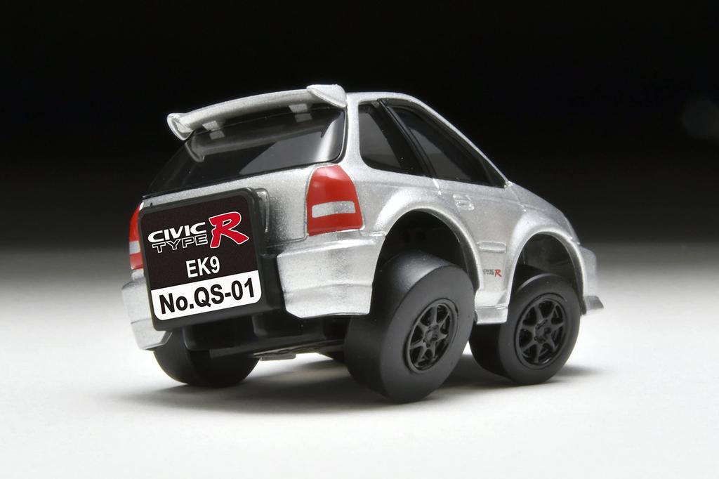 TOMYTEC Choro-Q Q's QS-01b Honda Civic Type R EK9 Custom Silver Completed Model