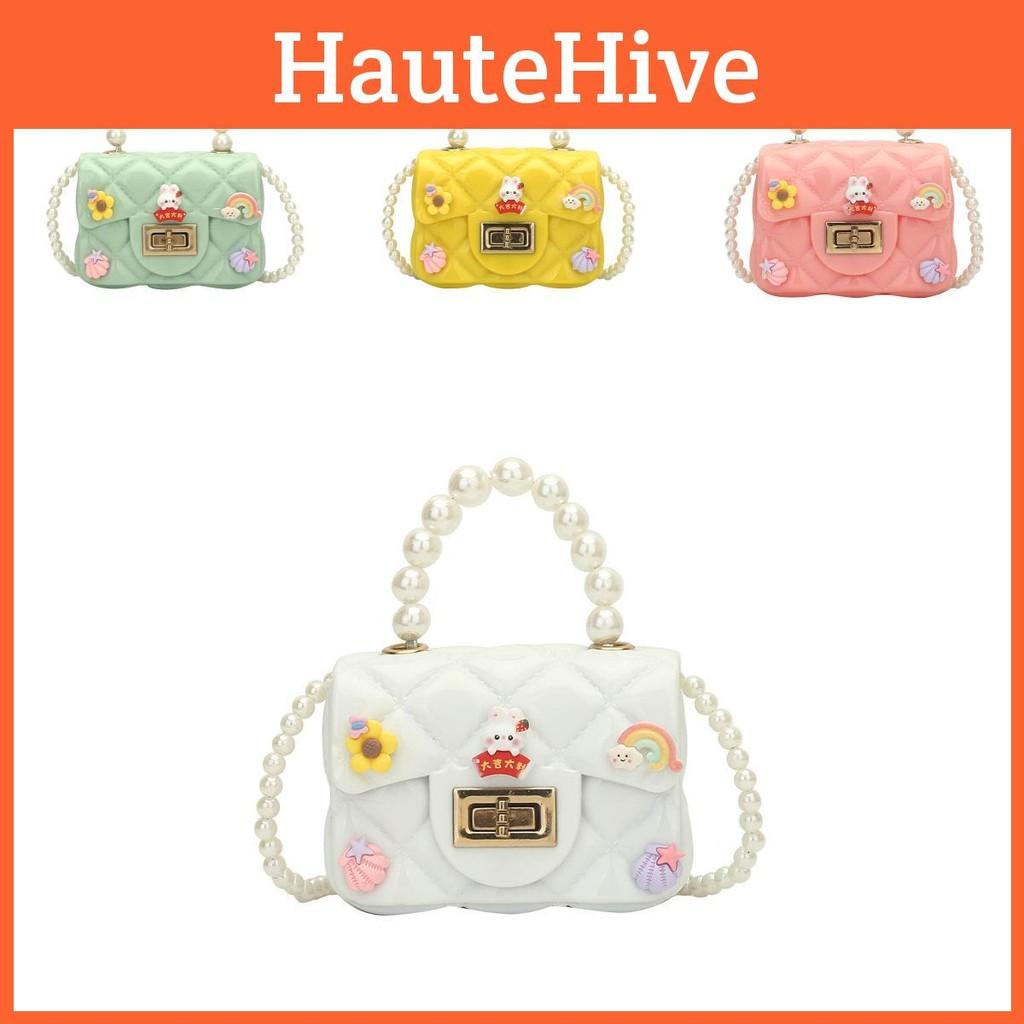 Golden Girls Button Rabbit Pattern Crossbody Bag Rainbow Pattern Bags Daily