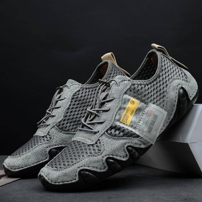 

New Doudou shoes men s leather breathable casual leather shoes men s shoes versatile soft sole lazy shoes large size 46