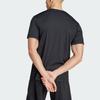 Adidas Hiit Training Tee With Solid Color Logo Quick-Dry Sports Fitness Short Sleeve Men Tops Black IM1112