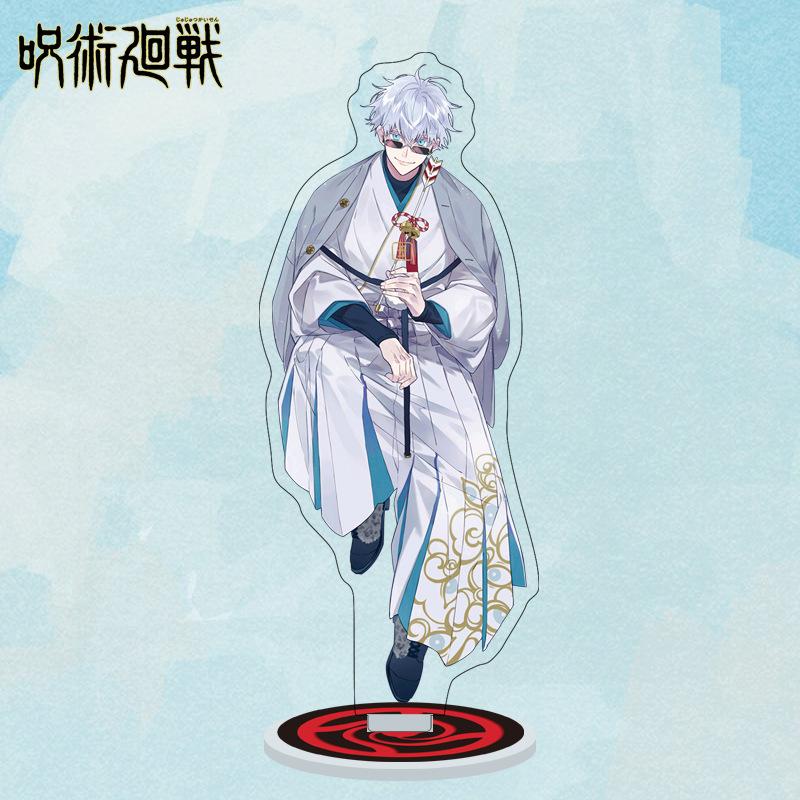 Cartoon Anime Jujutsu Kaisen Figures Acrylic Stand Manga Gojo Satoru Figurines Garage Kits GK Ornaments Decoration Plaything