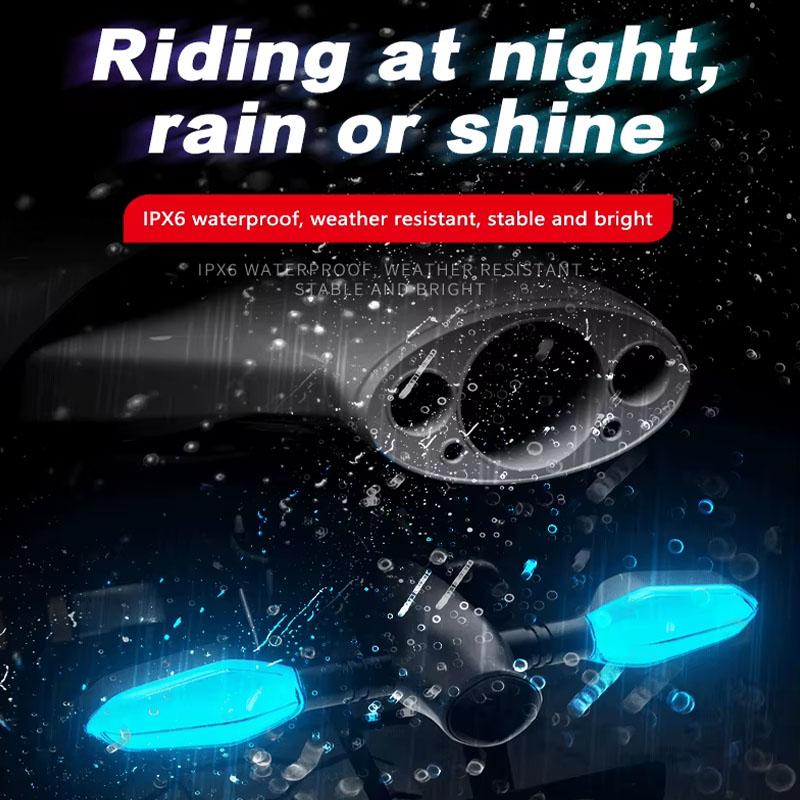 2Pcs Motorcycle Turn Signals LED Projector Turn Signal Lights with Arrow Projection  Waterproof 27 ModesBlinkers Warn Light