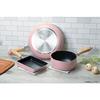 Pearl Metal HB-6659 18cm Yuhira Pan, Induction Compatible, All Heat Sources Compatible, Non-stick Coating, Pink, Natural Cook Pure