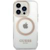 Guess Guhmp15Xhtrmd Iphone 15 Pro Max6.7 Złoty/Gold Hard Case Metal Outline Magsafe
