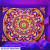 Große Mandala-Wandbehang Boho Wandbehang Ethnisch Indisch Bohemian Dekor Polyester Druck Spirituelle Chakra Farbecht Lebendige Kunst für