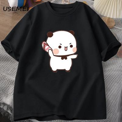 Söt Bubu Kastar Flip-flops T-shirt Män Kvinnor Rolig Tecknad Dudu T-shirt Bomull Sommar Tryck O-hals Herrkläder Oversize