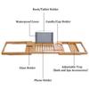 70cm Spa-Badewanne Bambus-Holz-Badewannen-Caddy Organizer Buch Wein Tablet-Halter Lese-Ständer Ausziehbarer Tablett Anti-Rutsch-Bade-Tablett