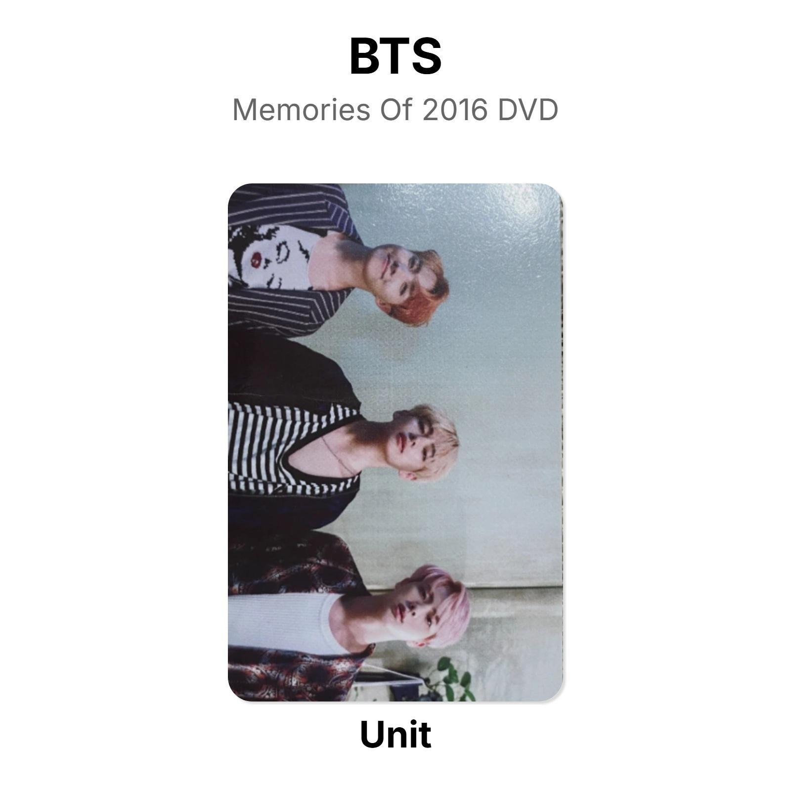 BTS Memories Of 2016 DVD Official Photocard Unit 05