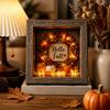Unique Halloween Gifts Lighted Frame Ornaments, Light Up Shadow Box, Warm Small Figures Atmosphere LED Lights for Home Living Room Bedroom Decor