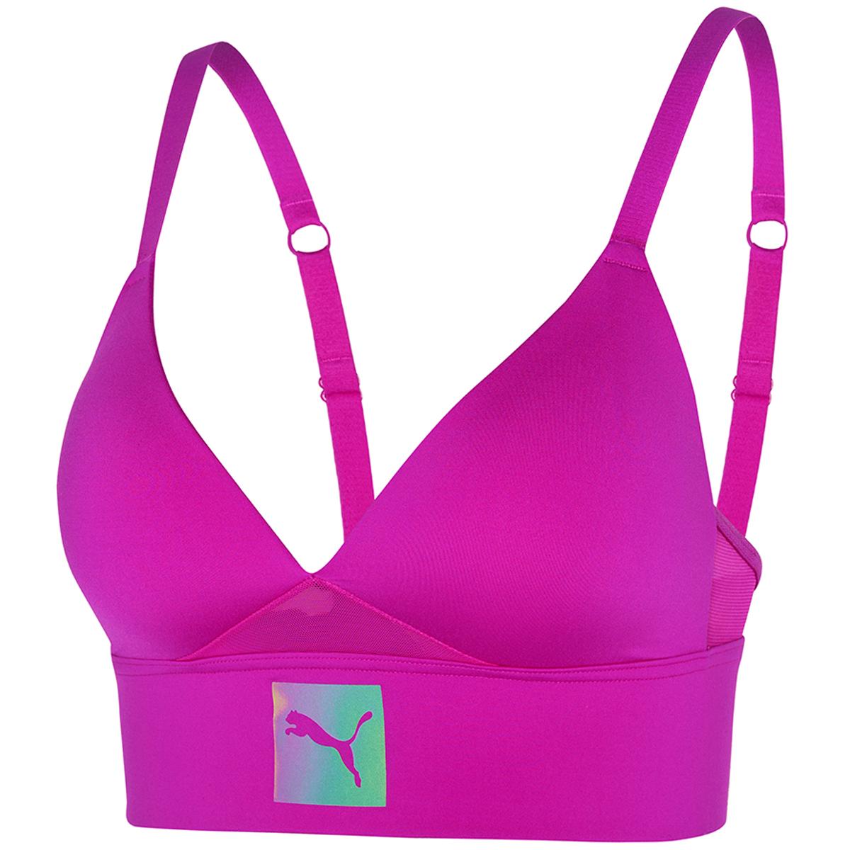 

PUMA Women s Iridescent Logo Triangle Bralette 701229178-002 L