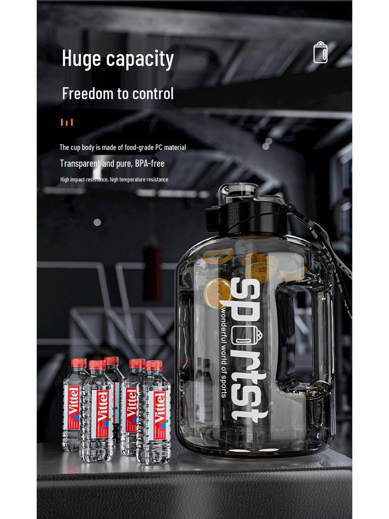 Large Capacity Sports Water Bottle - Portable Plastic for Fitness, Students, and Everyday Use