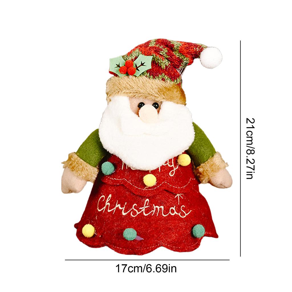 Christmas Gift Bags Zipper Design,Reusable 2025 New 3D Christmas Doll Gift Bags, Santa Snowman Deer Shaped Apple Candy Bags