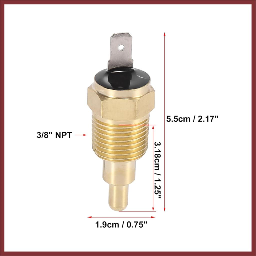 Universal Automotive Radiator Engine Cooling Fan Temperature Thermo Sensor Switch 3/8" NPT 150 Degree on 135 Degree Off Replace Parts