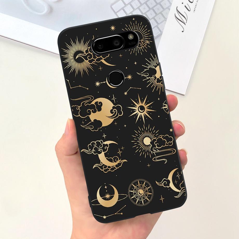 For LG V30 Case LG V35 ThinQ V40 V50 V50s ThinQ G8X ThinQ Soft Matte Silicone Coque Funda Back Cover Rabbit Flower Astronaut Bag